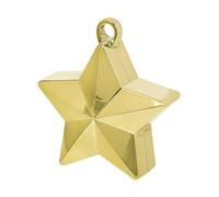amscan- Peso del globo estrella 170 g, Color dorado (117800-19)