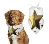 Gold Star - Pañuelo triangular lavable y ajustable, bufanda transpirable para mascotas pequeñas, medianas y grandes, bonito accesorio de moda para mascotas