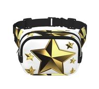 Gold Star - Riñonera pequeña a la moda cruzada ligera para mujeres y hombres, correr, entrenamiento, senderismo, viajes