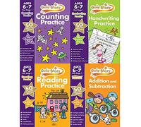 Gold stars workbooks 6-7 ks1 4 books collection set including 50 gold star stickers and practice pad