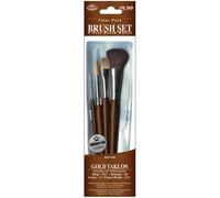Gold Taklon Value Pack Brush Set-4/Pkg