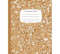 Gold & Tan Marble Composition Notebook | College Ruled, 7.5 x 9.25 Inches, 110 Pages | Elegant Modern Marble Design for School, Work, Writing & Journaling