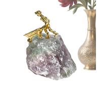 Gold Thinker Statue, Modern Abstract Figure Hand Craft | Crystal Realistic Collectible Sculpture | Cabinet Desk Sculpture Ornament | For Enthusiasts Friends Adults Men Women Home Office Indoor