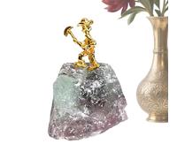 Gold Thinker Statue, Modern Abstract Figure Hand Craft | Crystal Realistic Collectible Sculpture | Cabinet Desk Sculpture Ornament | For Enthusiasts Friends Adults Men Women Home Office Indoor