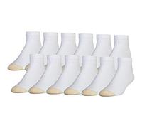Gold Toe 656p Cotton Ankle Athletic Socks, Multipairs Calcetín Informal, Blanco (12 Pares), 24-28 (Pack Hombre