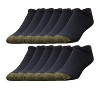 Gold Toe Calcetines deportivos de algodón 656f para hombre, multipares, Negro (12 pares), Large