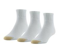 Gold Toe Calcetines Ultra Tec Performance Quarter, 3 Pares, Blanco, L (Pack de 3) para Hombre
