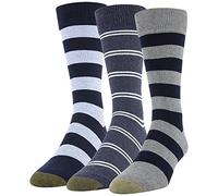 Gold Toe Timeless Classics Crew Socks, 3-Pairs Calcetines, Gris/Denim/Angel Blue, L (Pack de 3) Hombres