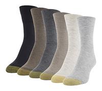 Gold Toe Ultra Soft Mid Crew Socks, 6-Pairs Calcetines, Gris Claro Surtido, M (Pack de 6) Mujeres