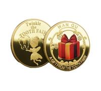 Gold Tooth Fairy Coin, Collectible Novelty, Kids Souvenir, Mirror Finish, Uv Coated, Bedtime Ritual, Home Decoration Display,tooth Fairy Keepsake, 1.77