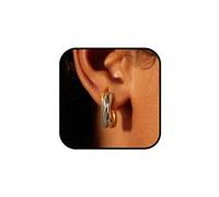 Gold und Silber Pendientes para Mujeres Aros Bicolor