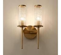 Gold Wall Sconces Creativity Ice Cracked Glass Shade Indoor Wall Light Fixtures, Bathroom Vanity Light Fixtures, Modern Metal Wall Lamp for Living Room Hallway Hardwired(C)/C