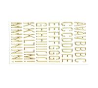 Goldaufkleber - Buchstaben Sticker | Letter Stickers for Scrapbooking | 8 Blätter für Grußkarten & Fenster, Wasserdichte Alphabet-Zahlen-Dekore, Selbstklebend fürr & Auto, Gold, Wetterfest, Groß