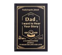 Goldaypln Papá, quiero escuchar tu historia, un diario guiado para papá, libro de memoria de tapa dura con marcador de cinta (negro)