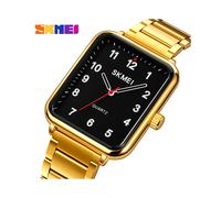 (GoldB-Number-Men) Relojes de pareja de la marca SKMEI para hombres, mujeres de negocios, casuales,