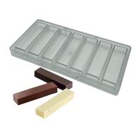 Goldbaking Molde de barra de energía Tectangle con 7 cavidades cubiertas de chocolate, molde de policarbonato para rellenar profundamente, herramienta para hacer caramelos, bricolaje