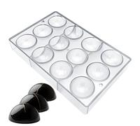 Goldbaking Molde de bola de chocolate, molde de policarbonato para bomba, chocolate caliente (medio 5 cm)