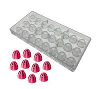 Goldbaking Molde de chocolate de cono de policarbonato, Sin BPA, 24 conos pequeños, Estilo giroscopio