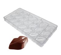 Goldbaking Molde de chocolate para labios Moldes de chocolate de policarbonato