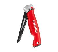 Goldblatt Sierra Plegable 310mm, Serrucho para Cortar Placas de Yeso, Sierra Bimetálica de 8 TPI, 3 Ángulos de Bloqueo, Sierra de Podar con Hoja Curva, Agujero de Colgar