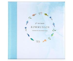 goldbuch 03 036 Álbum de Fotos Comunión Peces Celestiales Álbum 25 x 25 cm Libro de Fotos 58 Páginas Blancas con Hojas Separadoras Pergamino, 4 Páginas Ilustradas, 6 Páginas de Diseño para Pegar,