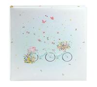 goldbuch 08 042 Álbum de fotos de boda floral con 60 páginas blancas y hojas separadoras de pergamino, álbum de recuerdos con diseño floral en tándem para parejas, aprox. 30 x 31 x 4 cm