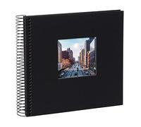 goldbuch 12 767 Bella Vista Álbum de recuerdos de lino con portada troquelado, álbum de fotos con 40 páginas negras, álbum de fotos para pegar, aprox. 20 x 20 x 2,7 cm