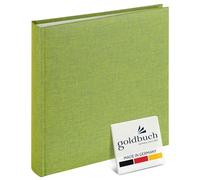 goldbuch 2 Summertime Trend con 60 páginas Blancas, Libro Cubierta de Lino y pergamino, Fotos para Pegar para 180 imágenes, álbum de Recuerdos de 25 x 25 cm, Verde Claro, Papel