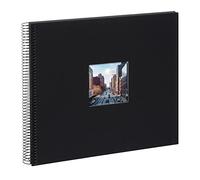 goldbuch 25977 Álbum de Fotos en Espiral Bella Vista álbum de Fotos 35 x 30 cm álbum de Fotos con 40 páginas Negras, álbum de Recuerdos de Lino, álbum de Fotos para Pegar Fotos y Fotos, Color Negro