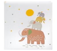 goldbuch 27 005 - Álbum de fotos con diseño de elefante (60 páginas blancas con separadores de pergamino, cubierta de impresión, aprox. 31 x 30 x 4 cm), color blanco
