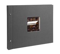 goldbuch 28525 Bella Vista - Álbum de Fotos de 39 x 31 cm, 40 páginas Negras con separadores de pergamino, Ampliable, Color Gris