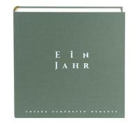 goldbuch 31 034 Álbum de fotos de un año, libro de fotos con 100 páginas blancas con separadores de pergamino, álbum con cubierta de lino, hasta 600 imágenes, papel de alta calidad, álbum jumbo,