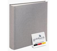 goldbuch 31606 Álbum de fotos Summertime Trend 2 con 100 páginas blancas con separadores de pergamino, álbum de fotos con cubierta de lino, hasta 600 fotos, papel, gris, 30 x 31 cm