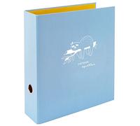 goldbuch 33 129 - Archivador, diseño de perezoso, tamaño 28,5 x 32 x 8 cm, cubierta de impresión artística con relieve blanco, grapadora con mecanismo de palanca, color azul
