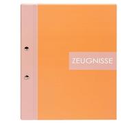goldbuch 36 015 Papaya - Carpeta para documentos (DIN A4, con cierre de rosca y 12 fundas transparentes, tapa de impresión, aprox. 24 x 31 x 1,5 cm), color naranja
