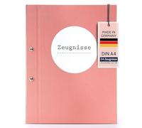 goldbuch 36 1011 - Carpeta para documentos (DIN A4, con cierre de rosca, bolsillos visibles, archivador de documentos con estructura de lino con 12 fundas, aprox. 24 x 31 x 1,5 cm, papel, color rosa