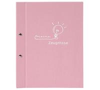 goldbuch 36 131 - Carpeta para testimonios (24 x 31,5 x 2 cm, 12 fundas transparentes, cierre de rosca para sacar las fundas, tapa de impresión artística, color rosa