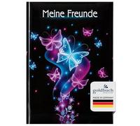 goldbuch 43577 - Libro de amistad (tamaño DIN A5, con 88 páginas ilustradas, para guarderías, centros escolares y primarias, para mejores amigos en la escuela, impresión artística, color negro/rosa