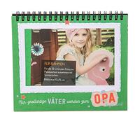 goldbuch 46007 - Expositor de Mesa para 12 Fotos en Formato 10 x 15, Marco para Fotos en paspartú y con Frases de Sentido, Marco Plegable para Personalizar