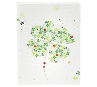 goldbuch 64 423 Lucky Clover - Cuaderno A5, tapa dura con diseño de trébol, 200 páginas en blanco, papel de 100 g/m², diario para escuela y oficina, marcador de página, portada, impresión artística