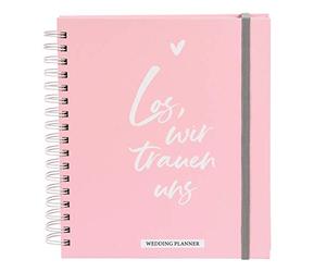 goldbuch 69168 Wedding Planner "Los, wir traus!", planificador de bodas, aprox. 23,5 x 22 cm, libro de bodas con 150 páginas ilustradas y 12 capítulos, organizador para bodas y novias, impresión