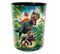goldbuch 82 157 - Papelera con diseño de dinosaurios (25 cm de diámetro, 30 cm de altura, 12 litros de capacidad, para niños, diseño de dinosaurios, multicolor