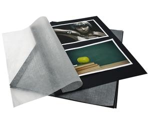 goldbuch 83006 - Cartón de fotos con pergamino, 20 hojas, para archivadores de fotos y carpetas Bella Vista, relleno de álbum de fotos, formato DIN A4, negro, 23,2 x 29,7 cm