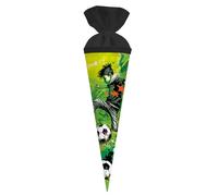 goldbuch 93 133 - Bolsa escolar para hermanos con diseño de futbolista, caja de regalo, cierre de fieltro negro (sin cinta de cierre), color verde