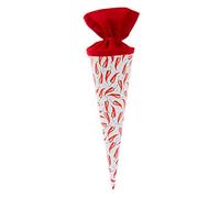 goldbuch 93 427 - Bolsa para Hermanos con diseño de Chile, cartón Lacado, Paquete de Regalo con Cierre de Fieltro Rojo (sin Cinta de Cierre), Color Blanco