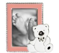 goldbuch 96 0310 Sweet Bear - Marco de fotos (5 x 8 cm), color rosa | Marco de fotos de metal, marco de fotos con diseño de oso y pedrería, marco de galería con soporte, aprox. 9 x 9,8 x 1 cm