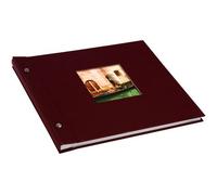 goldbuch Álbum con tapa de rosca Bella Vista 30x25 40 páginas blancas burdeos