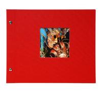 goldbuch Álbum con tapa de rosca Bella Vista 30x25 40 páginas blancas rojo
