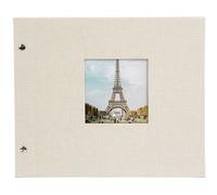 goldbuch Bella Vista Álbum de Tornillo, Lino, Gris Arena, 30 x 25 cm