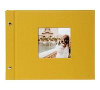 goldbuch Álbum con tapa de rosca Bella Vista 30x25 40 páginas negras mostaza 1 pieza